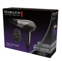 Remington Hair Dryer | D3190S | 2200 W | Number of temperature settings 3 | Ionic function | Diffuser nozzle | Grey/Black – pilt 4