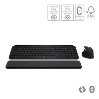 KEYBOARD +MOUSE COMBO MXKEYS S/BLACK 920-011614 LOGITECH