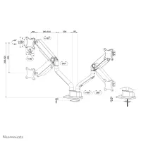 Neomounts DS70S-950WH2 monitori kinnitus ja alus 88,9 cm (35") Laud Valge – pilt 24