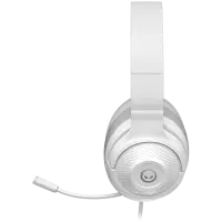 LORGAR Noah 101, Gaming headset with microphone, 3.5mm jack connection, cable length 2m, foldable design, PU leather ear pads, size: 185*195*80mm, 0.245kg, white – pilt 2
