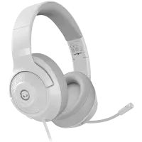 LORGAR Noah 101, Gaming headset with microphone, 3.5mm jack connection, cable length 2m, foldable design, PU leather ear pads, size: 185*195*80mm, 0.245kg, white