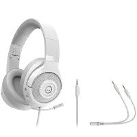 LORGAR Noah 101, Gaming headset with microphone, 3.5mm jack connection, cable length 2m, foldable design, PU leather ear pads, size: 185*195*80mm, 0.245kg, white – pilt 5