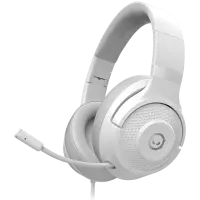 LORGAR Noah 101, Gaming headset with microphone, 3.5mm jack connection, cable length 2m, foldable design, PU leather ear pads, size: 185*195*80mm, 0.245kg, white – pilt 6