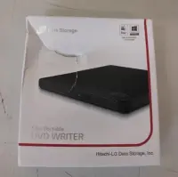 SALE OUT. H.L Data Storage Ultra Slim Portable DVD-Writer | GP57EB40 | Interface USB 2.0 | DVD±R/RW | CD read speed 24 x | CD write speed 24 x | Black | DAMAGED PACKAGING | Desktop/Notebook