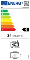 AOC | CU34V5CW/BK | 34 " | VA | 21:9 | 100 Hz | 4 ms | 3440 x 1440 pixels | HDMI ports quantity 1