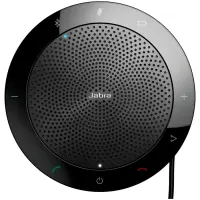 JABRA SPEAK 510 MS Speakerphone for UC & BT, USB Conference solution, 360-degree-microphone, Plug&Play, mute and volume button, Wideband, Bluetooth (up to 100 meters), Microsoft optimized Version B: incl. Smart Button activated via JABRA Direct