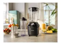 Philips Blender | HR2291/01 3000 Series | Tabletop | 600 W | Jar material Glass | Jar capacity 2 L | Ice crushing | Black – pilt 12