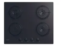 Candy Hob | CVW6BB | Gas on glass | Number of burners/cooking zones 4 | Knobs | Black