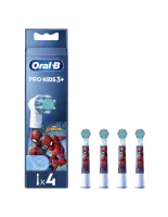 Oral-B Replacement Toothbrush Heads | EB10 4 refill Spiderman | Heads | For kids | Number of brush heads included 4