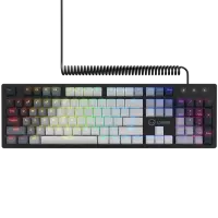 LORGAR Azar 514, Wired mechanical gaming keyboard, RGB backlight, 1680000 colour variations, 18 modes, keys number: 104, 50M clicks, linear dream switches, spring cable up to 3.4m, ABS plastic+metal, magnetic cover, 450*136*39mm, 1.17kg, white, EN layout