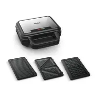 TEFAL | UltraCompact 3in1 SW383D10 | Sandwich Maker | 700 W | Number of plates 3 | Gray/Black