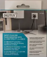 SALE OUT. DIGITUS Safety Plug for Flush Mounting with 1 x USB Type-C, 1 x USB A | Digitus | Safety Plug for Flush Mounting with 1 x USB Type-C, 1 x USB A | DEMO | Warranty 24 month(s) – pilt 2