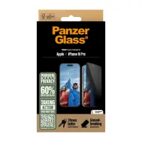 PanzerGlass ® 2-Way Privacy Screen Protector iPhone 16 Pro | Ultra-Wide Fit w. EasyAligner Selge ekraanikaitse Apple 1 tk – pilt 2
