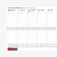 Lauakalender Eco Kartong kalliskiviroheline