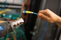 BROTHER Heat Shrink Tube Black on Yellow