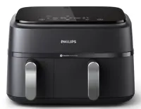 Philips Dual Basket Airfryer | NA351/00 3000 Series | Power 2750 W | Capacity 9 L | Rapid Air technology | Black