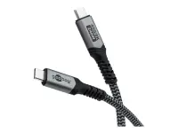 Goobay | USB-C Cable with Textile Sheath, USB4, 240 W, 40 Gbit/s, Power Delivery, 1 m