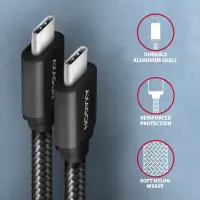 AXAGON | Data and charging cable | BUCM3-CM20AB | USB Type-C to USB Type-C – pilt 18