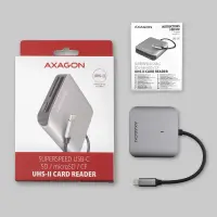 AXAGON Aluminum high-speed USB-C 3.2 Gen 1 memory card reader, 3 slots | CRE-S3C – pilt 12