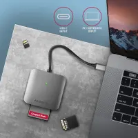 AXAGON Aluminum high-speed USB-C 3.2 Gen 1 memory card reader, 3 slots | CRE-S3C – pilt 13