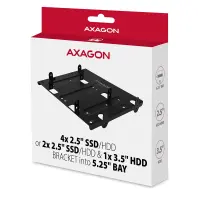 AXAGON Metal frame for mounting four 2.5" disks or two 2.5" disks and one 3.5" disk in a 5.25" position | RHD-435 – pilt 15