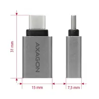 AXAGON Adapter into the USB-C port with USB Type A female output | RUCM-AFA – pilt 6