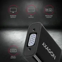 Axagon RVH-VGAN videokaabliadapter 0,15 m HDMI tüüp A (Standard) VGA (D-Sub) Must – pilt 6