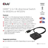 CLUB3D CSV-1384 KVM-lüliti Must – pilt 9