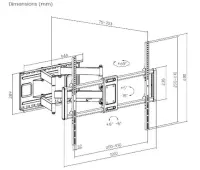 TV SET ACC WALL MOUNT 60-120"/WM-120ST-01 GEMBIRD – pilt 3