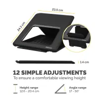 Fellowes Breyta Laptop Ständer bis zu 15\" und 5kg schwarz Sülearvuti alus Must 35,6 cm (14") – pilt 7