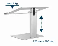 NB ACC RISER STAND ADJUSTABLE/SILVER NBS-D1-02 GEMBIRD – pilt 11