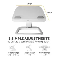 Fellowes Hana LT Laptop Support White Sülearvuti alus Valge 48,3 cm (19") – pilt 7
