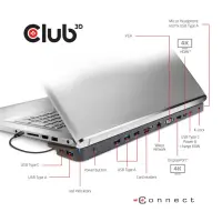 CLUB3D CSV-1564W65 sülearvuti dokk ja pordireplikaator Dokkimine USB 3.2 Gen 1 (3.1 Gen 1) Type-C Must – pilt 5