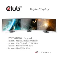 CLUB3D CSV-1564W65 sülearvuti dokk ja pordireplikaator Dokkimine USB 3.2 Gen 1 (3.1 Gen 1) Type-C Must – pilt 17