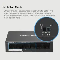 Switch|MERCUSYS|Desktop/pedestal|6x10Base-T / 100Base-TX|PoE+ ports 4|MS106LP