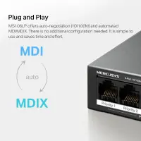 Switch|MERCUSYS|Desktop/pedestal|6x10Base-T / 100Base-TX|PoE+ ports 4|MS106LP – pilt 5