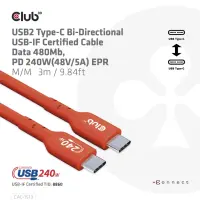 CLUB3D CAC-1513 USB-kaabel USB 2.0 3 m USB C 240 W Oranž – pilt 26