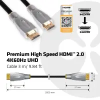 CLUB3D HDMI 2.0 Cable 3Meter UHD 4K/60Hz 18Gbps Certified Premium High Speed – pilt 20
