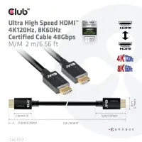 CLUB3D Ultra High Speed HDMI™2.1 Cable 8K 60HZ 48Gbps M/M 2 m./6.56 ft. – pilt 20