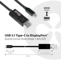CLUB3D CAC-1557 videokaabliadapter 1,8 m USB tüüp-C DisplayPort Must – pilt 11
