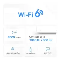 Wireless Router|MERCUSYS|Wireless Router|3-pack|3000 Mbps|Mesh|3x10/100/1000M|HALOH80X(3-PACK) – pilt 7