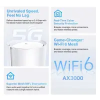 TP-Link Deco X50-5G Kaks sagedusala (2,4 GHz / 5 GHz) Wi-Fi 6 (802.11ax) Valge 3 Sisemodem – pilt 6