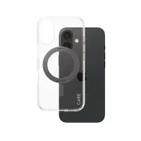 PanzerGlass CARE™ by ® Case Transparent w. Black Kickstand & MagSafe iPhone 16 mobiiltelefoni ümbris Kate Must