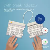 R-Go Tools R-Go Split Break klaviatuur Kontor Bluetooth QWERTY Briti inglise keel Valge – pilt 22