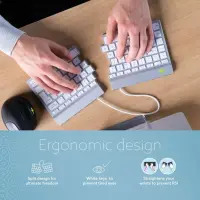 R-Go Tools R-Go Split Break klaviatuur Kontor Bluetooth QWERTY Briti inglise keel Valge – pilt 23