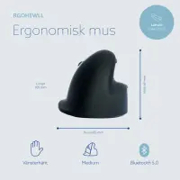R-Go Tools RGOHEWLL hiir Mängimine Vasakpoolne Bluetooth Optiline 2400 DPI – pilt 14
