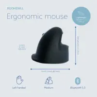 R-Go Tools RGOHEWLL hiir Mängimine Vasakpoolne Bluetooth Optiline 2400 DPI – pilt 17