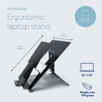 R-Go Tools RGORIDOCBL sülearvuti raam & alus Sülearvuti alus Must 55,9 cm (22")