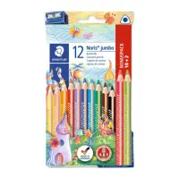 Värvipliiatsid STAEDTLER Noris Jumbo 12 värvi + teritaja – pilt 2