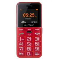myPhone | Halo Easy | Red | 1.77 " | TFT | 24 MB | 32 MB | Single SIM | Bluetooth | Main camera resolution 0.3 MP | 1000 mAh